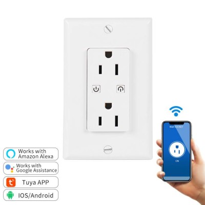 Smart Home Socket Wifi Outlet Compatible With Alexa Google Assistant Voice Control Smart Plugs Usa Wifi Oem&odm